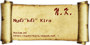 Nyókó Kira névjegykártya